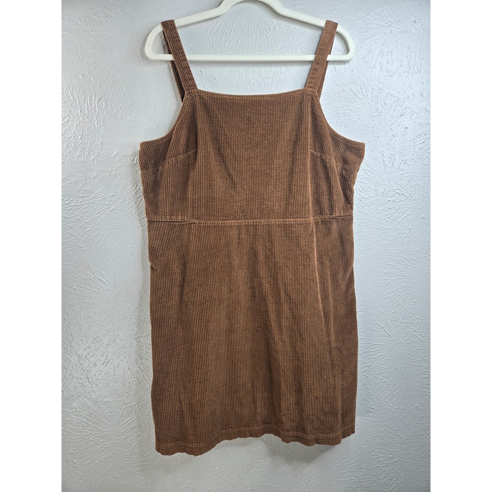 American Eagle‎ Corduroy Pinafore Dress XL Brown Mini Jumper Cottagecore Granola